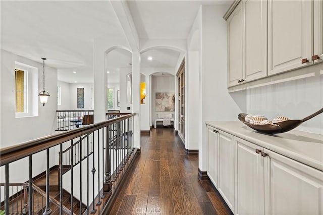 interior space featuring dark hardwood / wood-style floors