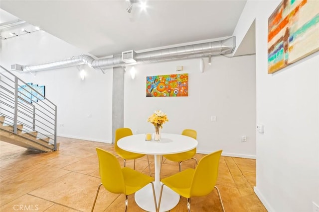 basement featuring tile patterned floors