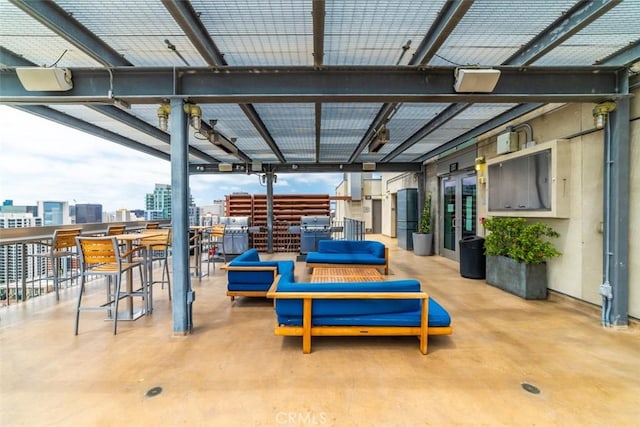 view of patio / terrace with an outdoor hangout area