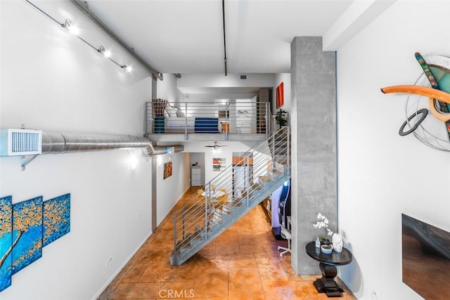 kitchen with light tile patterned floors