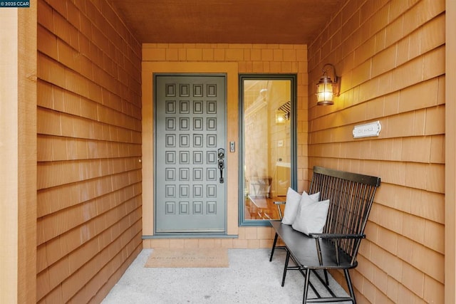 view of doorway to property