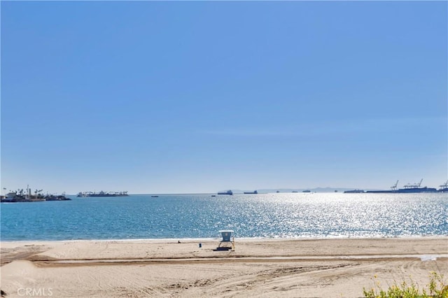 water view with a view of the beach