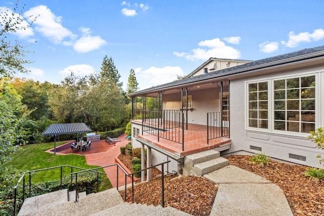 exterior space with a patio