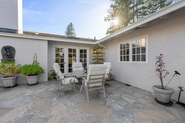 view of patio with french doors