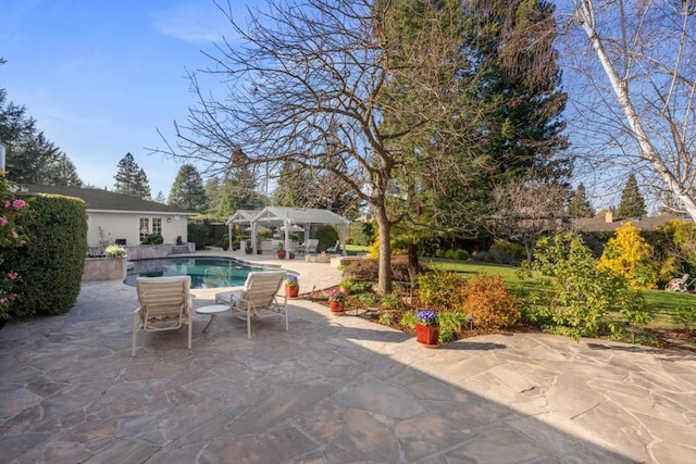 view of patio / terrace with a pergola