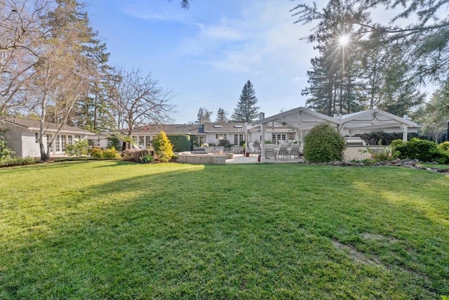 view of yard featuring a patio area