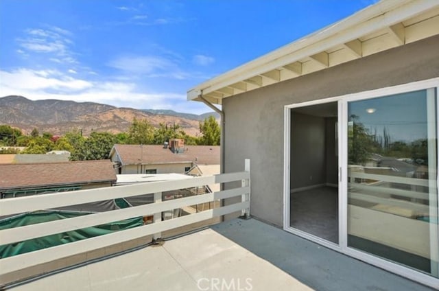 balcony with a mountain view