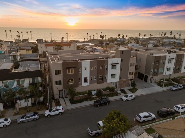 exterior space featuring a water view