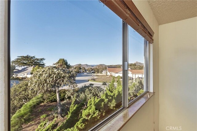 balcony with a mountain view