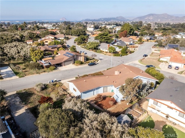 aerial view featuring a mountain view