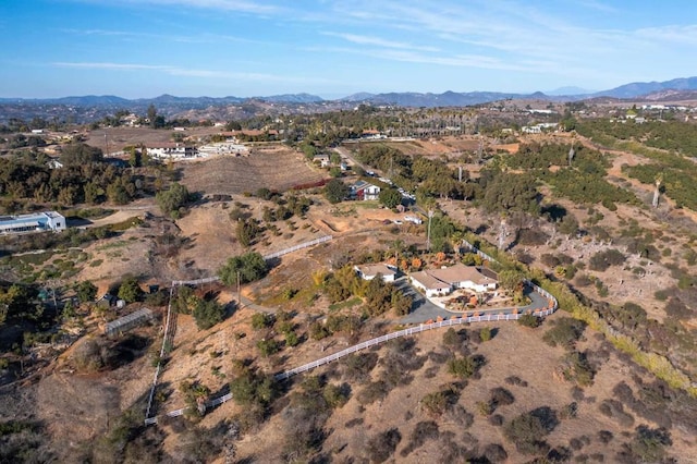 drone / aerial view with a mountain view