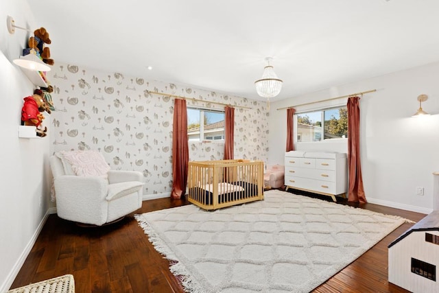 bedroom featuring wood-type flooring