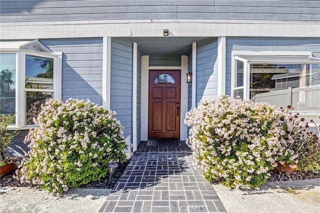 view of doorway to property