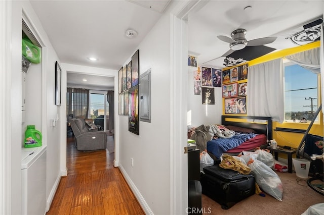 interior space with hardwood / wood-style flooring