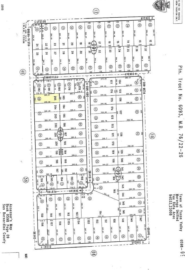 58638 Buena Vis, Yucca Valley CA, 92284 land for sale