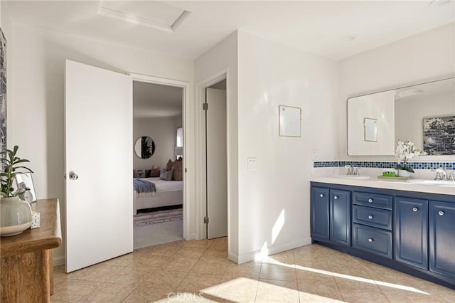 bathroom featuring vanity and tile patterned floors