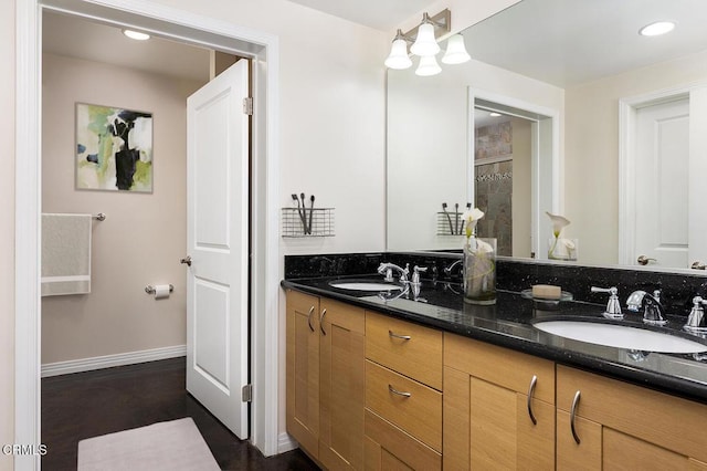 bathroom featuring vanity