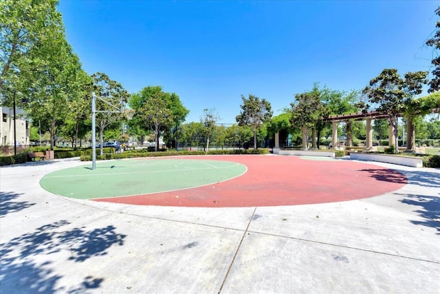 view of basketball court