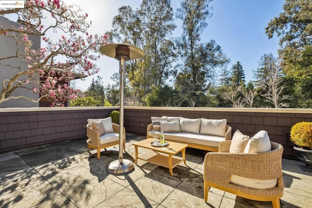 view of patio / terrace featuring an outdoor living space