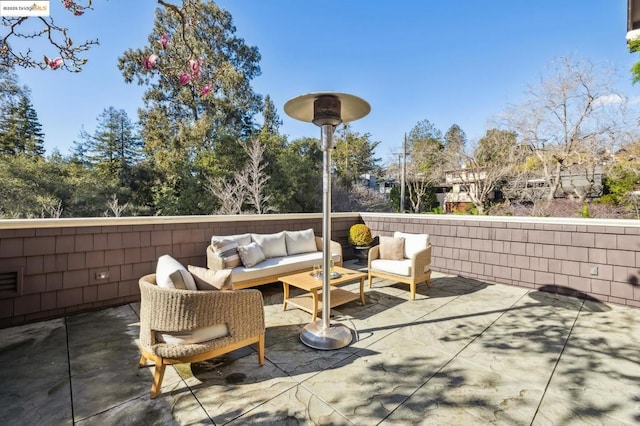 view of patio / terrace with an outdoor hangout area