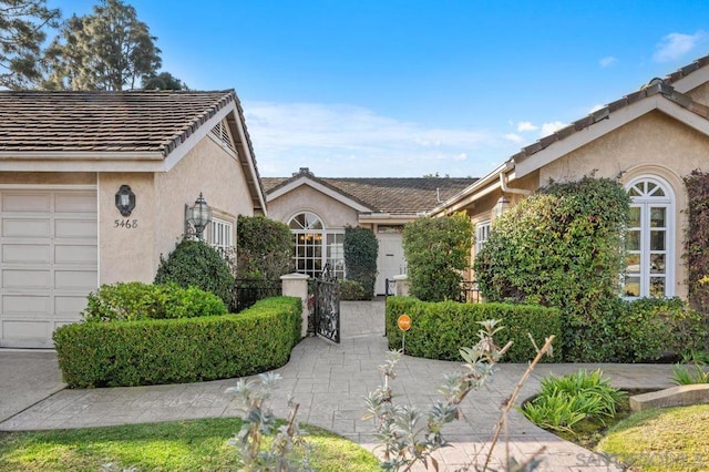 property entrance featuring a garage