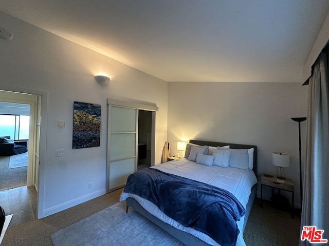 bedroom with carpet floors