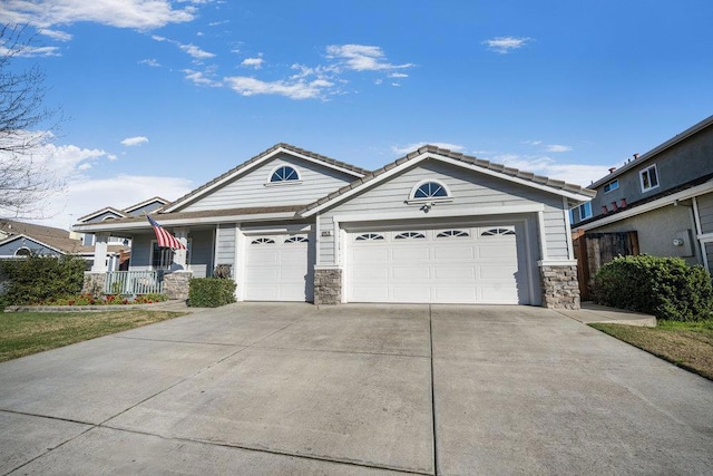 view of front facade with a garage