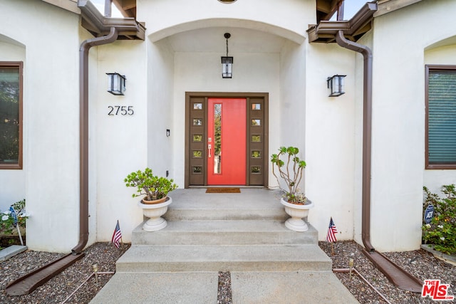 view of doorway to property