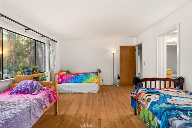 bedroom featuring light hardwood / wood-style flooring