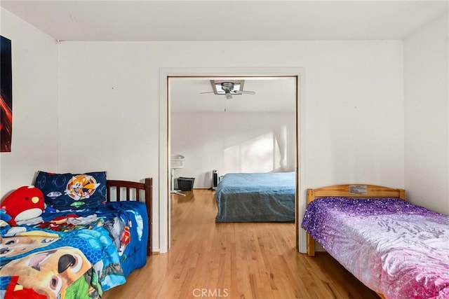 bedroom featuring hardwood / wood-style floors