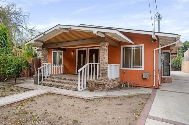 bungalow with covered porch