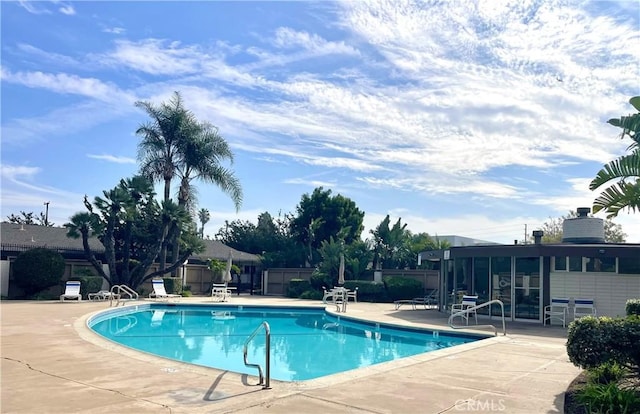 view of pool with a patio