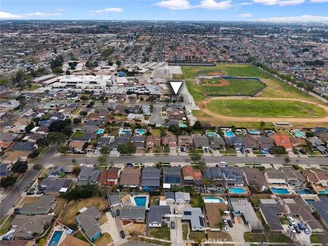 drone / aerial view featuring a residential view