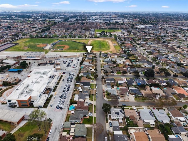 bird's eye view featuring a residential view