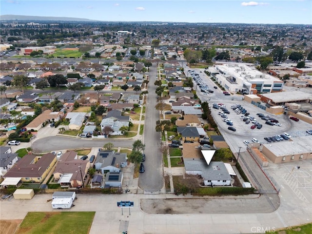 drone / aerial view with a residential view