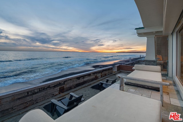 property view of water with a view of the beach