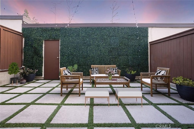 view of patio / terrace featuring an outdoor hangout area
