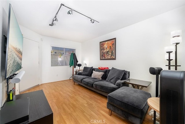 living room featuring light hardwood / wood-style floors