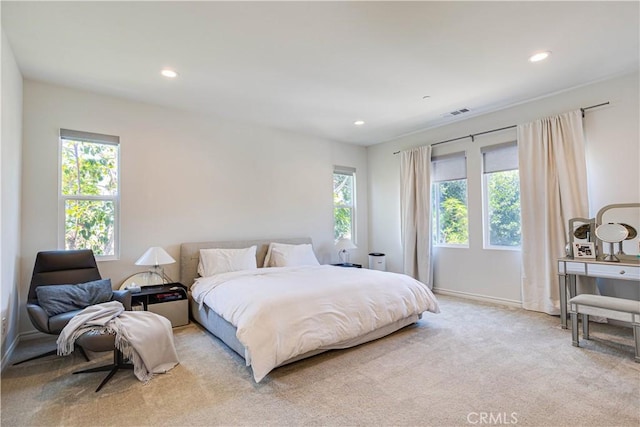 view of carpeted bedroom