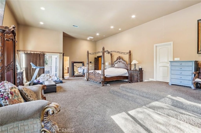 view of carpeted bedroom