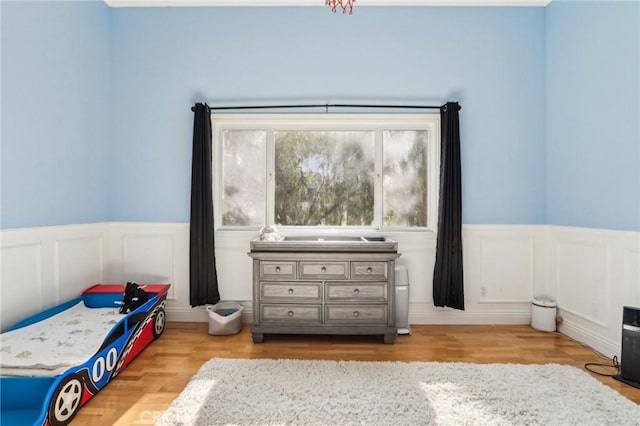 bedroom featuring light hardwood / wood-style floors