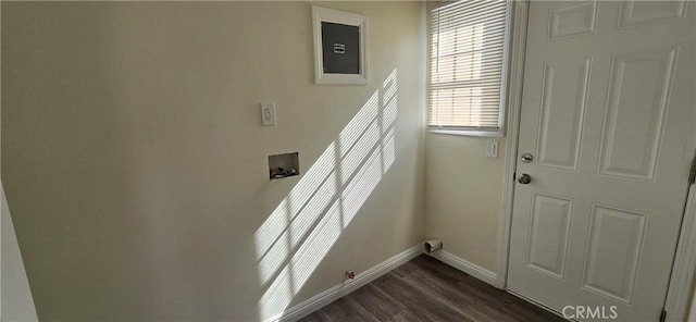 interior space featuring dark wood-type flooring