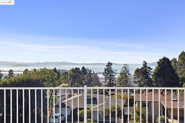 view of water feature featuring a mountain view