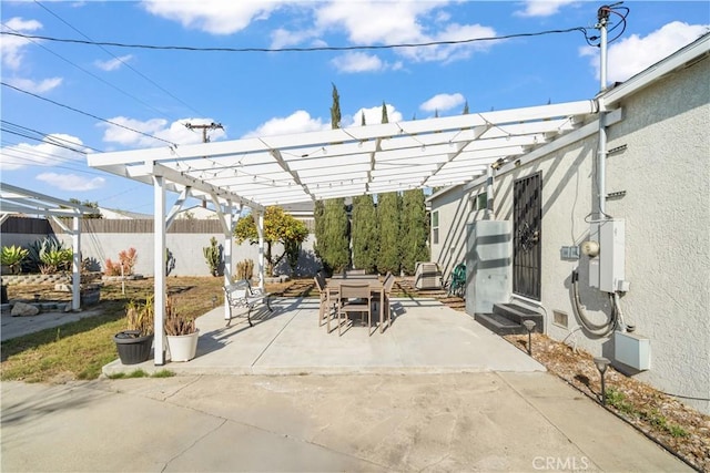 view of patio / terrace with a pergola