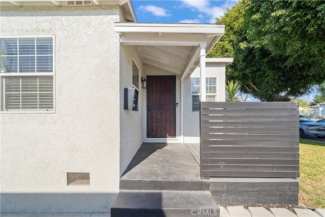 view of doorway to property