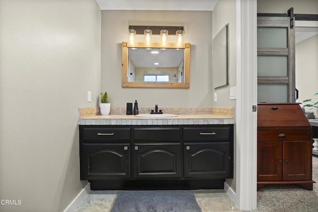 bathroom featuring vanity