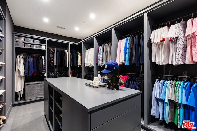 view of walk in closet