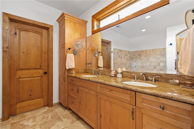 bathroom featuring vanity