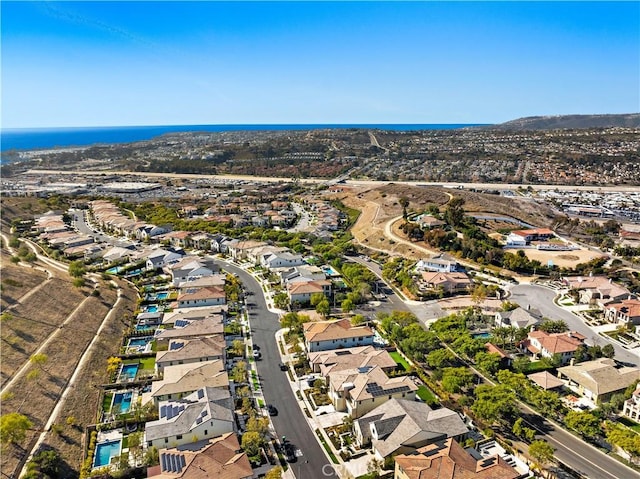 aerial view featuring a residential view