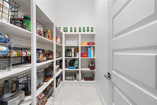 view of pantry